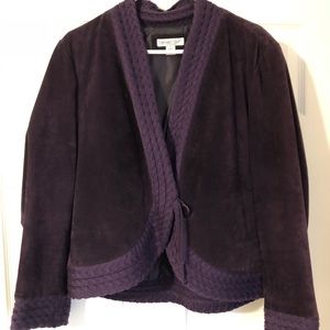 Purple suede Coldwater creek jacket size large